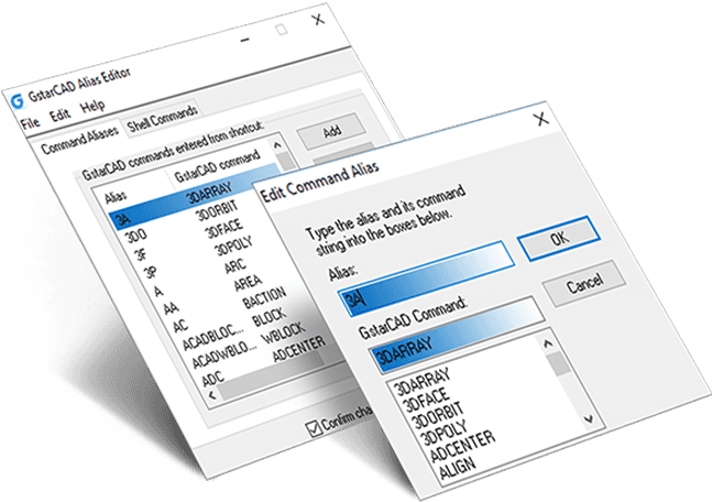 CAD customization - Command aliases